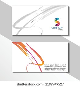 Creative and Clean Double-sided Business Card Template. Colorful, Flat Design Vector Illustration. Visiting Card Design.