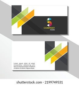 Creative and Clean Double-sided Business Card Template. Colorful, Flat Design Vector Illustration. Visiting Card Design.