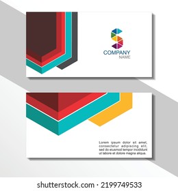 Creative and Clean Double-sided Business Card Template. Colorful, Flat Design Vector Illustration. Visiting Card Design.