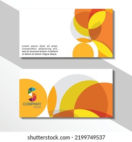 Plantilla de tarjeta de presentación de doble cara creativa y limpia. Ilustración de vectores de diseño plano y colorido. Diseño de tarjetas de visita.