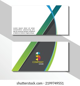 Creative and Clean Double-sided Business Card Template. Colorful, Flat Design Vector Illustration. Visiting Card Design.