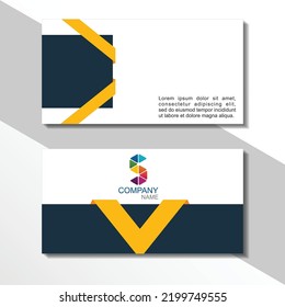Plantilla de tarjeta de presentación de doble cara creativa y limpia. Ilustración de vectores de diseño plano y colorido. Diseño de tarjetas de visita.