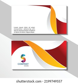 Plantilla de tarjeta de presentación de doble cara creativa y limpia. Ilustración de vectores de diseño plano y colorido. Diseño de tarjetas de visita.