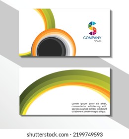 Creative and Clean Double-sided Business Card Template. Colorful, Flat Design Vector Illustration. Visiting Card Design.