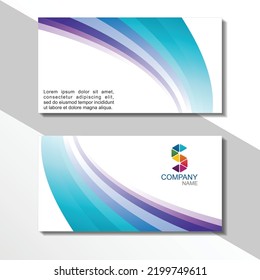 Creative and Clean Double-sided Business Card Template. Colorful, Flat Design Vector Illustration. Visiting Card Design.