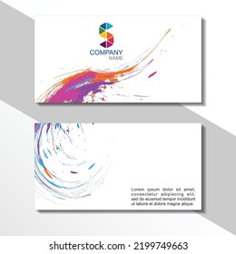 Creative and Clean Double-sided Business Card Template. Colorful, Flat Design Vector Illustration. Visiting Card Design.