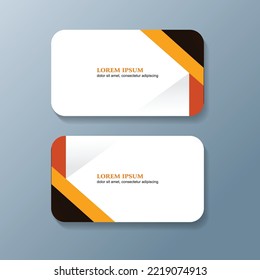 Creative and Clean Double-sided Business Card Template. Flat Design Vector Illustration. Stationery Design