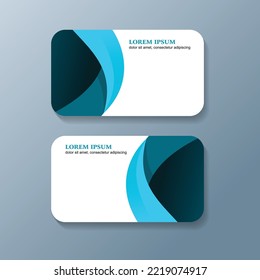 Creative and Clean Double-sided Business Card Template. Flat Design Vector Illustration. Stationery Design