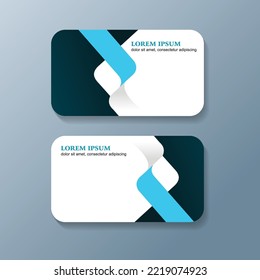 Plantilla de tarjeta de presentación de doble cara creativa y limpia. Ilustración de vectores de diseño plano. Diseño estacional