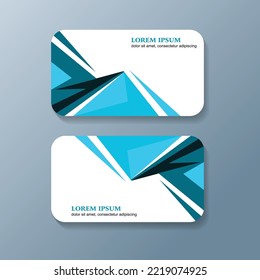 Creative and Clean Double-sided Business Card Template. Flat Design Vector Illustration. Stationery Design