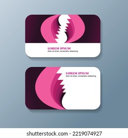 Plantilla de tarjeta de presentación de doble cara creativa y limpia. Ilustración de vectores de diseño plano. Diseño estacional