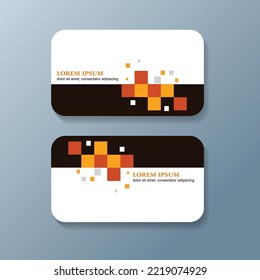 Creative and Clean Double-sided Business Card Template. Flat Design Vector Illustration. Stationery Design