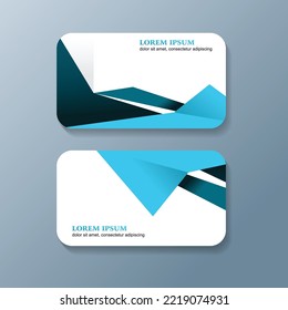 Creative and Clean Double-sided Business Card Template. Flat Design Vector Illustration. Stationery Design