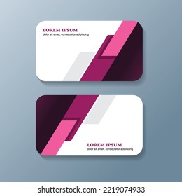 Vorlage für kreative und saubere doppelseitige Visitenkarten. Flaches Design, Vektorgrafik. Briefbogendesign