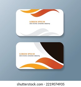 Creative and Clean Double-sided Business Card Template. Flat Design Vector Illustration. Stationery Design