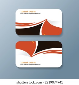 Creative and Clean Double-sided Business Card Template. Flat Design Vector Illustration. Stationery Design