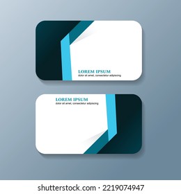 Creative and Clean Double-sided Business Card Template. Flat Design Vector Illustration. Stationery Design