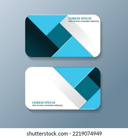 Plantilla de tarjeta de presentación de doble cara creativa y limpia. Ilustración de vectores de diseño plano. Diseño estacional