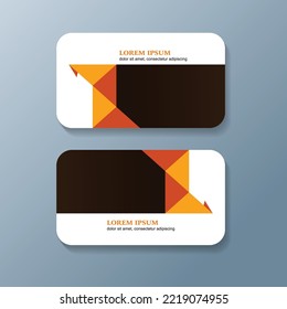 Plantilla de tarjeta de presentación de doble cara creativa y limpia. Ilustración de vectores de diseño plano. Diseño estacional