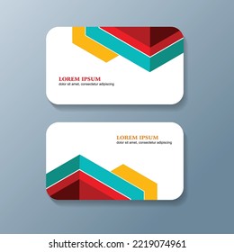 Plantilla de tarjeta de presentación de doble cara creativa y limpia. Ilustración de vectores de diseño plano. Diseño estacional
