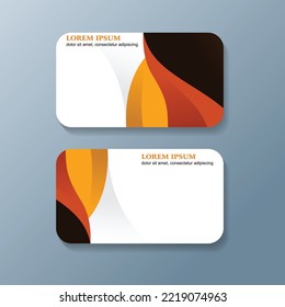Creative and Clean Double-sided Business Card Template. Flat Design Vector Illustration. Stationery Design