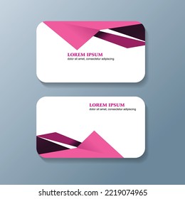 Creative and Clean Double-sided Business Card Template. Flat Design Vector Illustration. Stationery Design