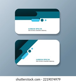 Plantilla de tarjeta de presentación de doble cara creativa y limpia. Ilustración de vectores de diseño plano. Diseño estacional