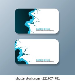 Creative and Clean Double-sided Business Card Template. Flat Design Vector Illustration. Stationery Design