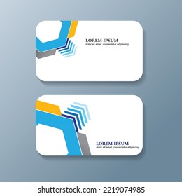 Creative and Clean Double-sided Business Card Template. Flat Design Vector Illustration. Stationery Design