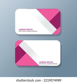 Vorlage für kreative und saubere doppelseitige Visitenkarten. Flaches Design, Vektorgrafik. Briefbogendesign