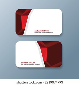 Creative and Clean Double-sided Business Card Template. Flat Design Vector Illustration. Stationery Design