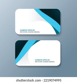 Plantilla de tarjeta de presentación de doble cara creativa y limpia. Ilustración de vectores de diseño plano. Diseño estacional