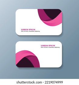 Plantilla de tarjeta de presentación de doble cara creativa y limpia. Ilustración de vectores de diseño plano. Diseño estacional