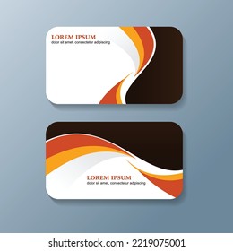 Plantilla de tarjeta de presentación de doble cara creativa y limpia. Ilustración de vectores de diseño plano. Diseño estacional