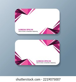 Creative and Clean Double-sided Business Card Template. Flat Design Vector Illustration. Stationery Design