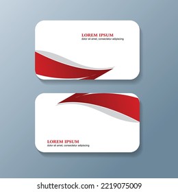 Creative and Clean Double-sided Business Card Template. Flat Design Vector Illustration. Stationery Design