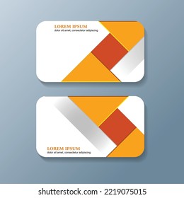 Plantilla de tarjeta de presentación de doble cara creativa y limpia. Ilustración de vectores de diseño plano. Diseño estacional