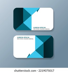 Vorlage für kreative und saubere doppelseitige Visitenkarten. Flaches Design, Vektorgrafik. Briefbogendesign