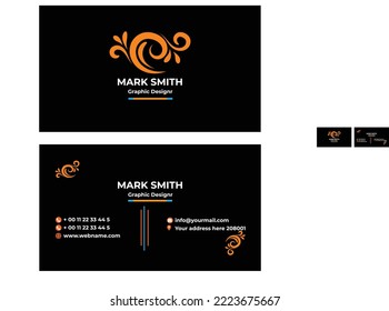 Creative and Clean Double-sided Business Card Template. 