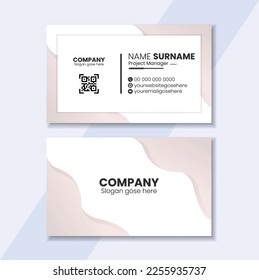 Kreative und saubere doppelseitige Vorlage für Visitenkarten, moderne, kreative und saubere Vorlage für Visitenkarten. Flachdesign
Flaches Design Vektor Illustration, einfaches minimales Design der Visitenkarte.
