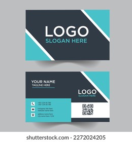 Creative and Clean Double-sided Business Card Template.Flat Design Vector Illustration. Stationery Design