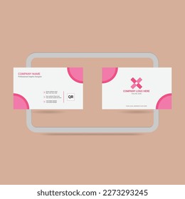 Plantilla de tarjeta de presentación de doble cara creativa y limpia. Colores rojo y negro. Ilustración de vectores de diseño plano. Plantilla de diseño de galería de texto para empresas.
