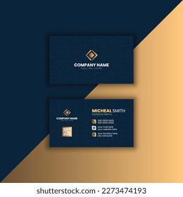 Creative and Clean Double-sided Business Card Template. Vector Illustration. Stationery Design