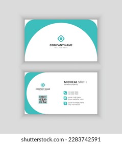 Creative and Clean Double-sided Business Card Template. multipole Colors. Flat Design Vector Illustration. Stationery Design