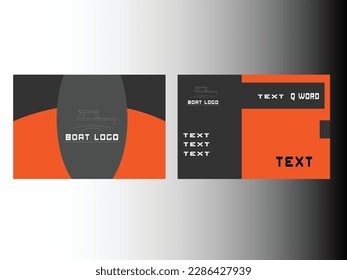 Creative and Clean Double-sided Business Card Template. Red and Black Colors. Flat Design Vector Illustration. Stationery Design