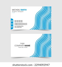 Creative and Clean Double-sided Business Card Template.