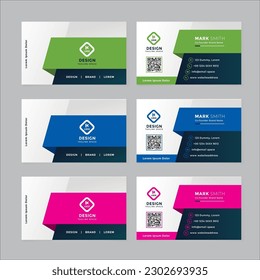 Creative and Clean Double-sided Business Card Template. Flat Design Vector Illustration. Stationery Design For business company, or personal contact.