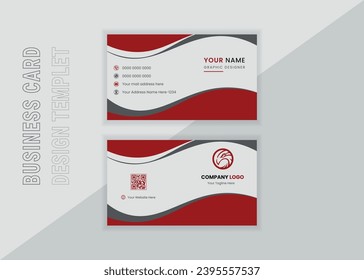 Creative and Clean Double-sided Business Card Template. Colors. Flat Design Vector.