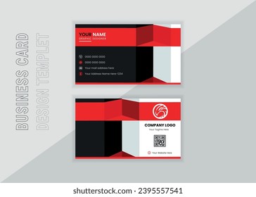 Creative and Clean Double-sided Business Card Template. Colors. Flat Design Vector.