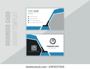 Creative and Clean Double-sided Business Card Template. Colors. Flat Design Vector.